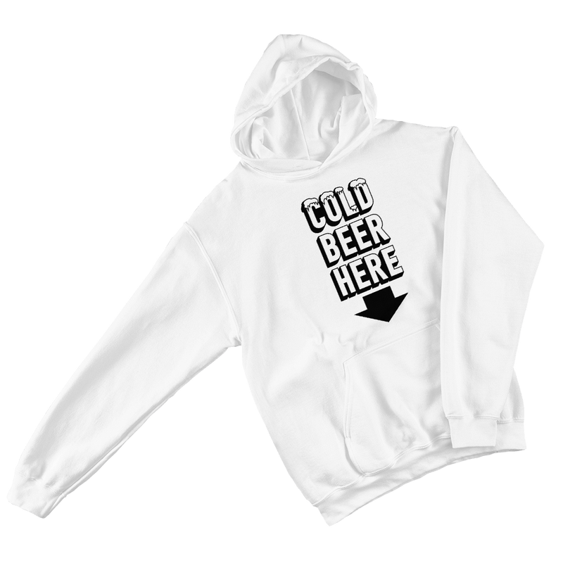 COLD BEER HERE Classic Hoodies