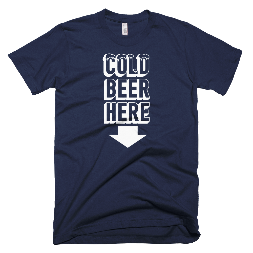 COLD BEER HERE T-Shirt in Atlanta Baseball Colors